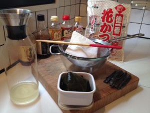 Set-up to make dashi