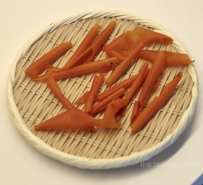 Persimmon peels ready to be dried