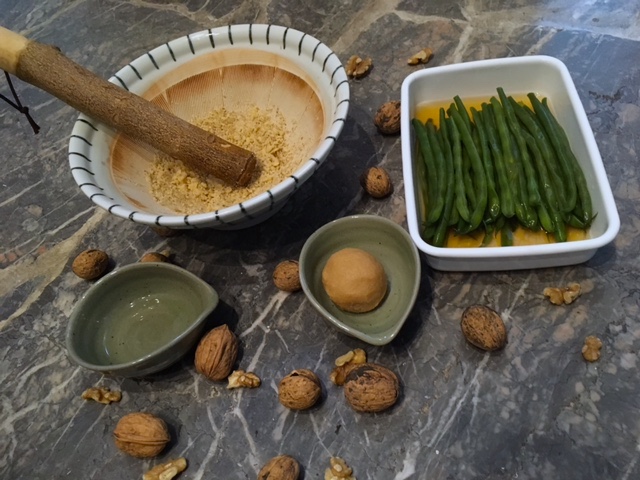 Green Beans with Walnut Miso