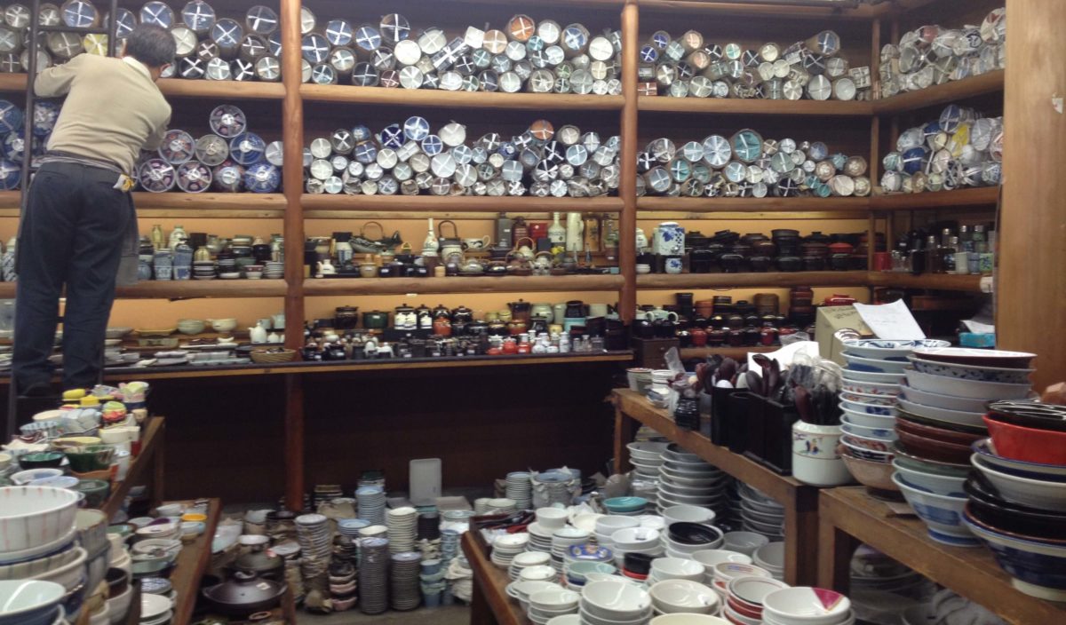 Japanese Pottery shop on Kappabashi kitchen street